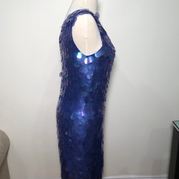 Adrianna Papell one shoulder disco dress - Picture 5 of 7